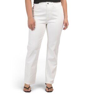 WARP + WEFT Optic White Straight Leg Jeans